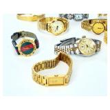Vintage Ladies Watch Lot: Rolex (Inauthentic), Seiko, Gruen, Jaz, Pulsar, Gucci Vintage Ladies Watch Lot: Rolex (Inauthentic), Seiko, Gruen, Jaz, Pulsar, Gucci