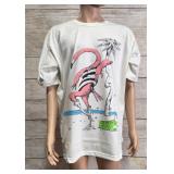 Bo Sterk Pink Flamingo T-Shirt XL Vintage Art Beach Radio Music Bo Sterk Pink Flamingo T-Shirt XL Vintage Art Beach Radio Music