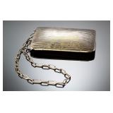 Antique German Silver Multi-Compartment Compact Purse w/ Mirror & Chain Antique German Silver Multi-Compartment Compact Purse w/ Mirror & Chain