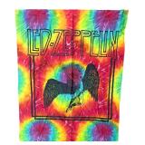 Vintage 1992 Led Zeppelin Tie-Dye Wall Banner - Icarus Swan Song Logo Vintage 1992 Led Zeppelin Tie-Dye Wall Banner - Icarus Swan Song Logo