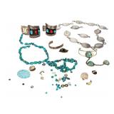 Vintage Southwest Concho Belt Parts & Jewelry Lot for Repair / Crafting - 300g Vintage Southwest Concho Belt Parts & Jewelry Lot for Repair / Crafting - 300g