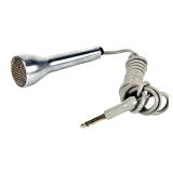 Vintage Voice of Music V-M Microphone Mic | Brushed Aluminum Gold Mesh Grille Vintage Voice of Music V-M Microphone Mic | Brushed Aluminum Gold Mesh Grille