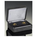 Tiffany & Co. 18K Yellow Gold Twisted Rope Bow Stud Earrings
