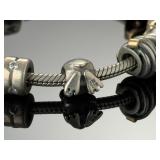 Pandora 14k Gold & Sterling Silver Charm Bracelet 46.6g, 11 Retired Charms