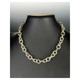 David Yurman Sterling Silver Cable & Smooth Oval Link Necklace, 18' L
