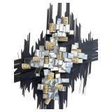 MCM Brutalist Metal Wall Sculpture - Curtis Jere Style Starburst