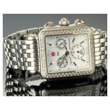 Michele Deco MW06A0 Diamond Chronograph Mother of Pearl Stainless Steel Watch