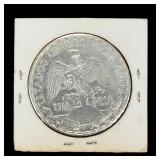 1913 Mexico MO 1 Peso .900 Silver Coin - Key Date Caballito Uncirculated