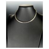 Vintage Mexican Sterling Silver Hinged Collar Choker Necklace Taxco TL-10 925