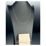 David Yurman Sterling Silver 14K Gold Box Chain Necklace 24in DY 925 585