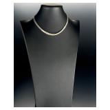 Vintage WX Sterling Silver Textured Gate Link Choker Necklace 16' 26.5g