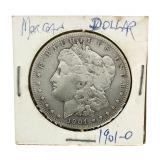 1901-O Morgan Silver Dollar US 90% Coin, New Orleans Mint