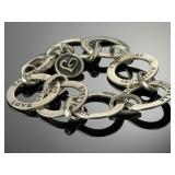 Charity Charms Sterling Silver 925 Inspirational Word Link Bracelet 7.5'