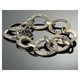 Charity Charms Sterling Silver 925 Inspirational Word Link Bracelet 7.5'