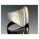 Vintage Mexican Sterling Silver Signet Ring, TD-81 .925, Size 10.25