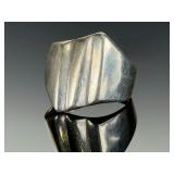 Vintage Mexican Sterling Silver Signet Ring, TD-81 .925, Size 10.25