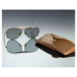 Vintage Bushnell 601 Aviator Sunglasses Bausch & Lomb Shooter Case Japan