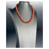 Vintage Baltic Amber Chunky Disc Bead Necklace Cognac Honey 21.5'