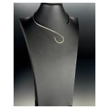 Sterling Silver Minimalist Collar Necklace | Vintage Asymmetric Torque Choker