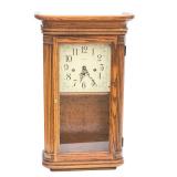 Howard Miller Oak Wall Clock 612 Cabinet German Movement 341-020 AS-IS