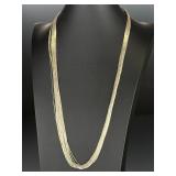 CJC Native American Sterling Liquid Silver 20-Strand Necklace 29'