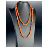 50' Baltic Amber Chip Necklace Continuous Endless Strand 49.5g Honey Cognac
