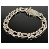 Vintage Mexican Sterling Silver Link Bracelet 925 IC-29