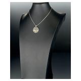 Sajen Sterling Silver Celtic Knot Pendant Necklace Italian Snake Chain 925