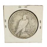 1924 Peace Dollar Coin, 90% Silver, Uncirculated Appearance, Historic US Mint