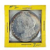 1887 US Morgan Silver Dollar Coin .900 Fine Silver Uncirculated