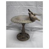 Cast Iron Bird Motif Pedestal Dish
