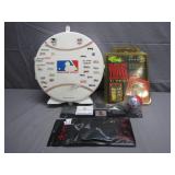 1991 MLB Trivia Game Lot with Bonus Items
