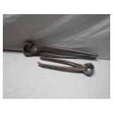 Two Vintage Farrier Pincers