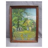 Framed God Bless Our Home Artwork