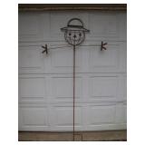 Rustic Metal Scarecrow Yard Art