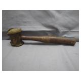 Rustic Mallet with Heavy Wear and Patina