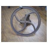 Cast Iron Corn Spreader with Wheel Design