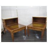 Wood End Tables With Marble Tops