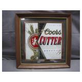 Framed Coors Cutter Beer Advertising Mirror