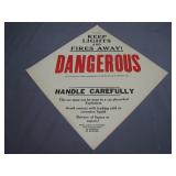 1964 Railroad Hazard Warning Placard