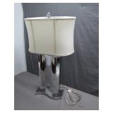 Polished Chrome Table Lamp With Shade