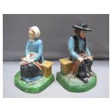 Cast Iron Amish Book Ends