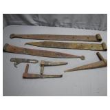 Iron Barn Door Hardware and Hinges Lot