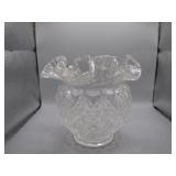 Beautiful Fenton Glass Ruffled Vase