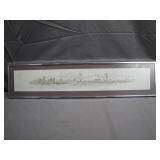 Framed Boston Skyline Illustration
