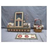 Rustic Apple-Themed Decor Trio