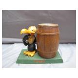 1930s Cast Iron Vulture Bank With Barrel