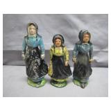 Cast Iron Figurines of Amish Women