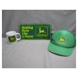 John Deere Collectible Set: Hat, Mug, Plate