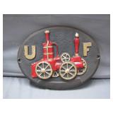 Cast Iron UF Fire Insurance Wall Plaque